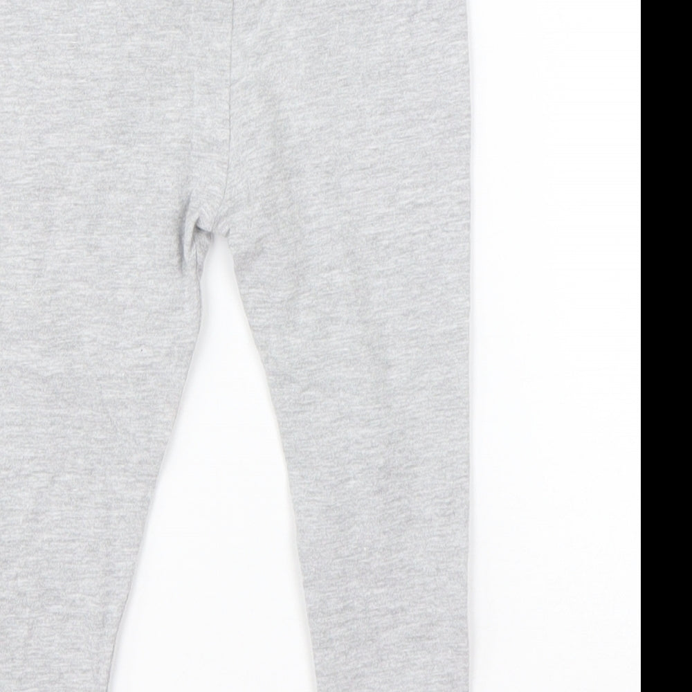 Debenhams Girls Grey  Cotton Capri Leggings Size 18-24 Months