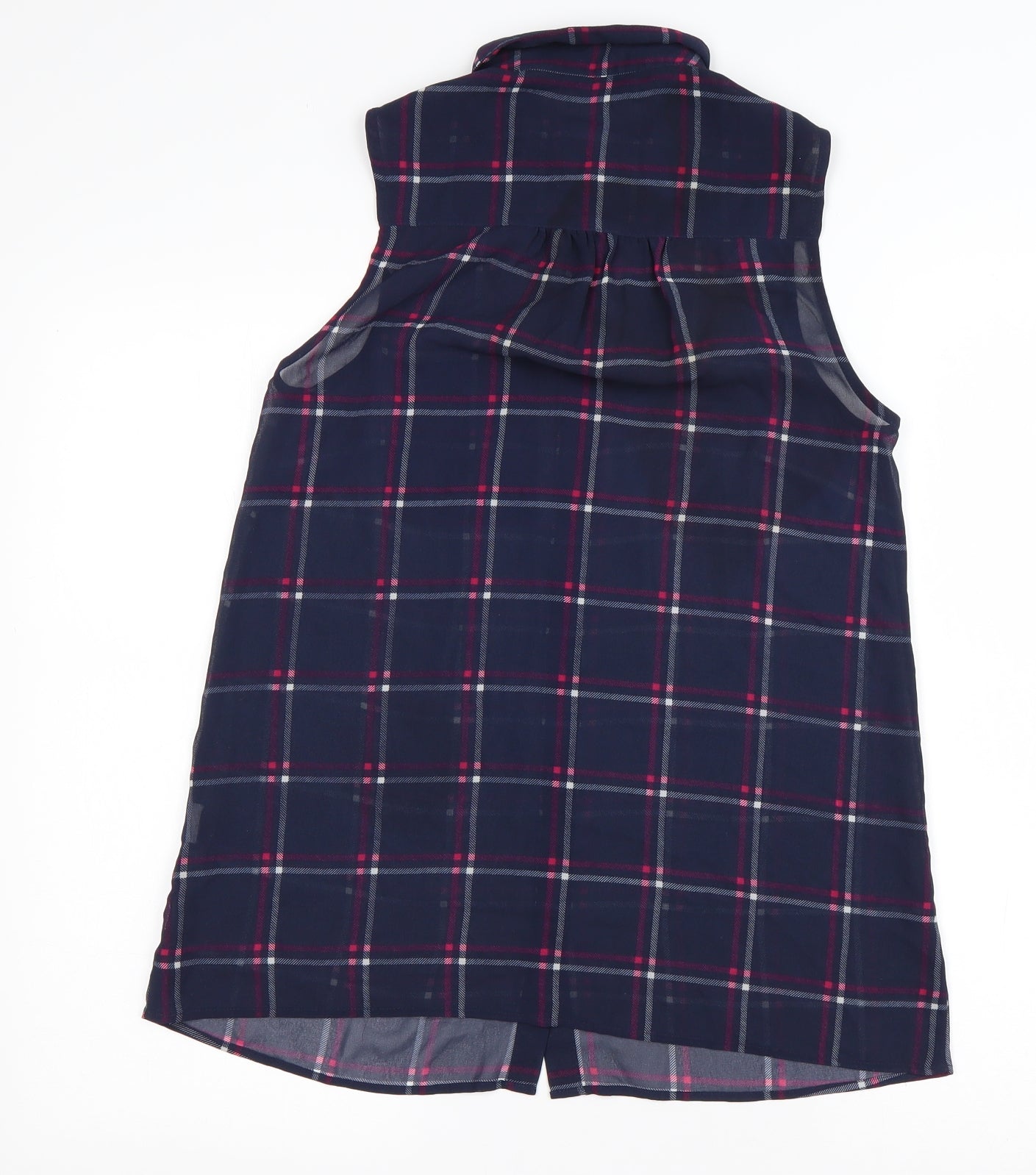 Womens UK Size 8 New Look Blue Basic Button-Up