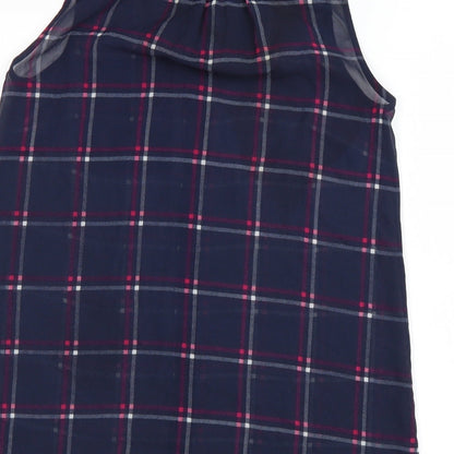Womens UK Size 8 New Look Blue Basic Button-Up