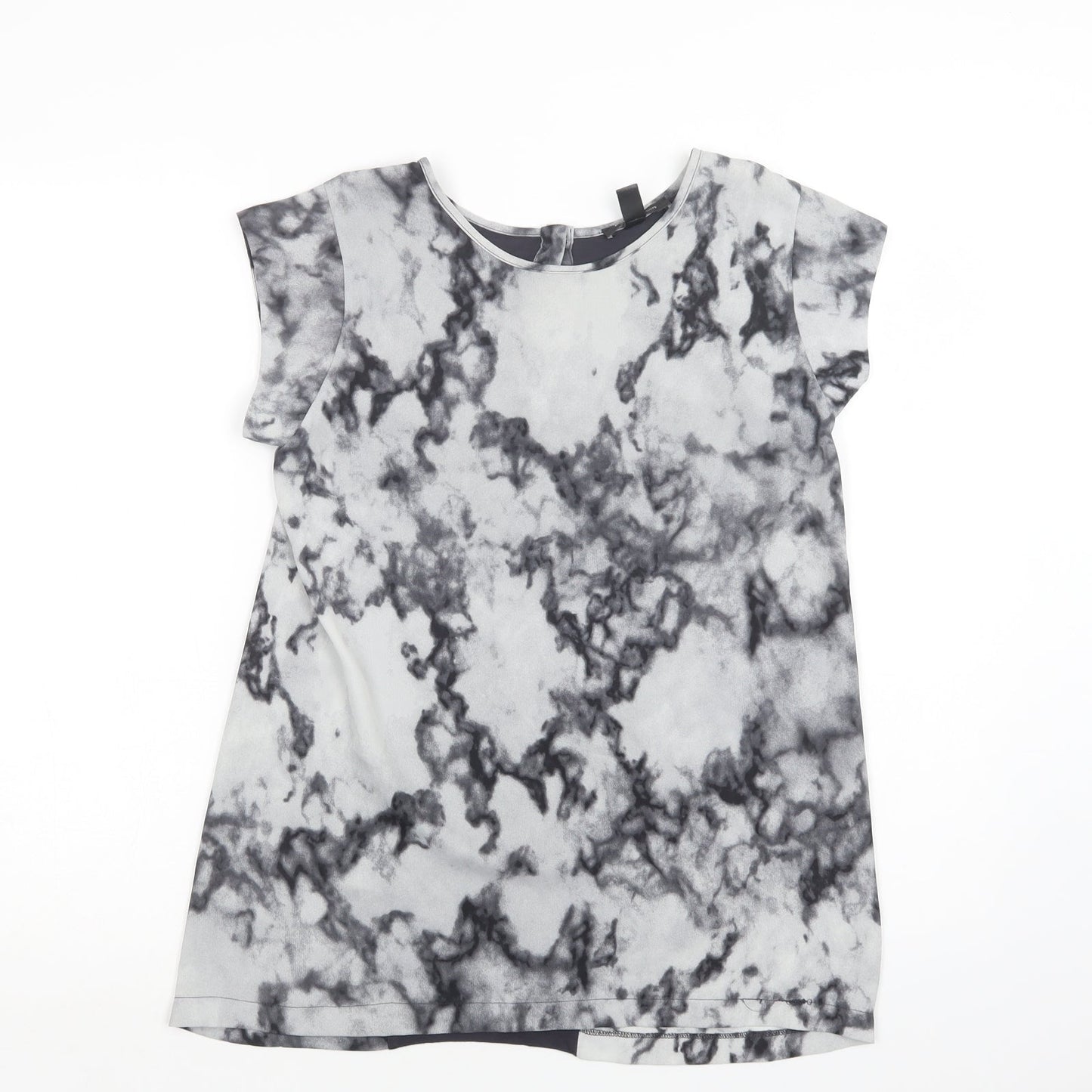 Womens UK Size S Mango Grey Basic Blouse
