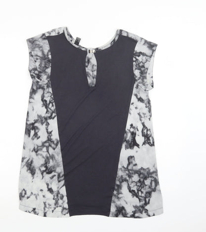 Womens UK Size S Mango Grey Basic Blouse
