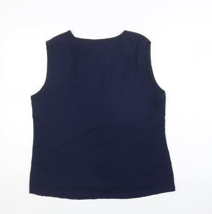 Womens UK Size L Punt Roma Blue Basic Blouse