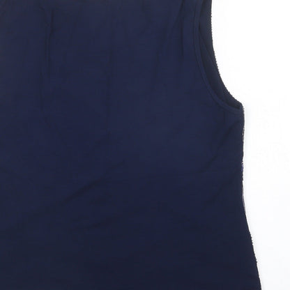 Womens UK Size L Punt Roma Blue Basic Blouse