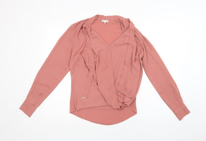Womens UK Size 8 River Island Pink Basic Blouse