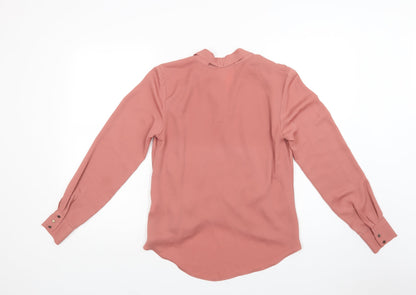 Womens UK Size 8 River Island Pink Basic Blouse
