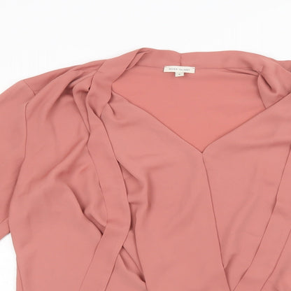 Womens UK Size 8 River Island Pink Basic Blouse