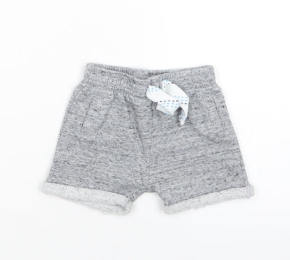 F&F Baby Grey  Cotton Jogger Trousers Size 9-12 Months  Drawstring