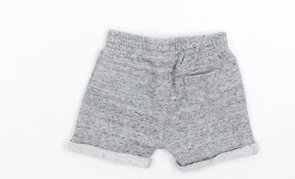 F&F Baby Grey  Cotton Jogger Trousers Size 9-12 Months  Drawstring