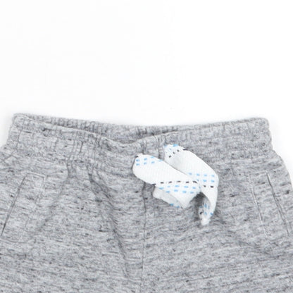 F&F Baby Grey  Cotton Jogger Trousers Size 9-12 Months  Drawstring