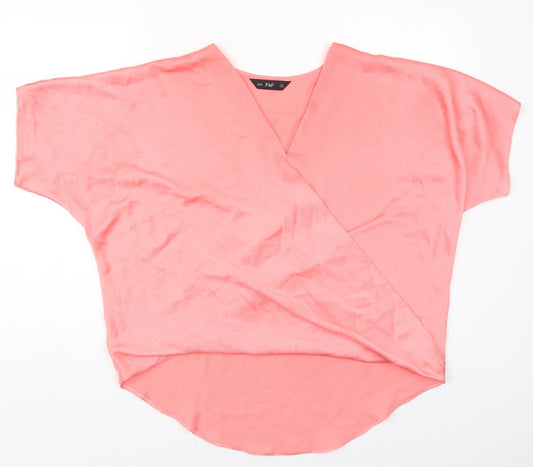 Womens UK Size 14 NEXT Pink Basic Blouse