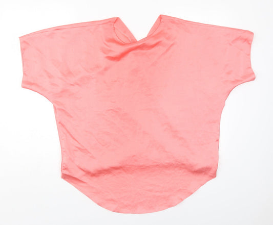 Womens UK Size 14 NEXT Pink Basic Blouse