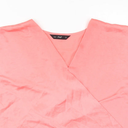 Womens UK Size 14 NEXT Pink Basic Blouse