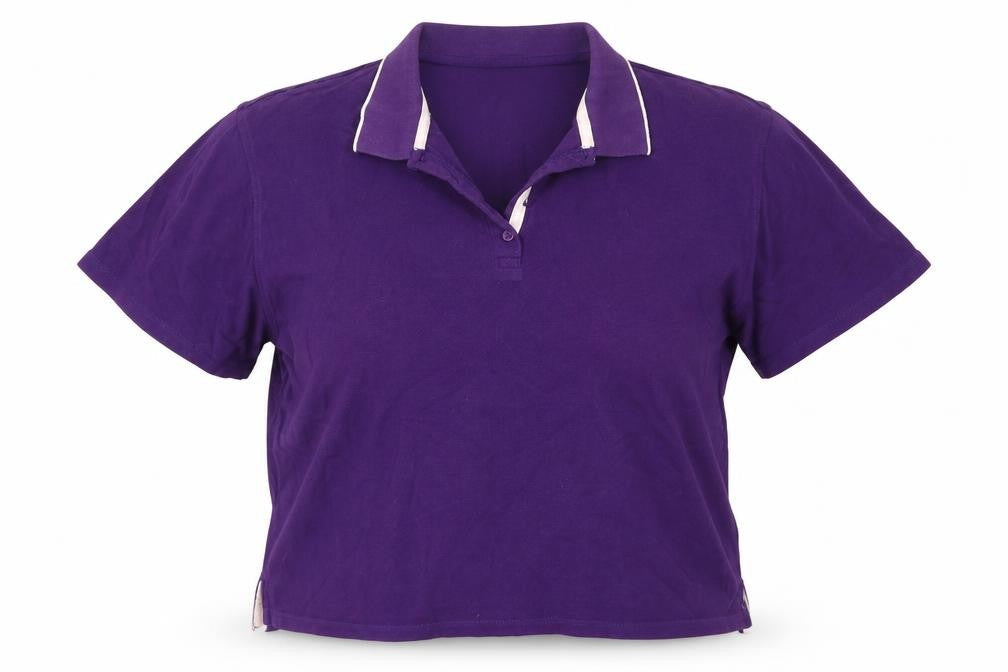 Womens UK Size XL EWM Purple Cropped Polo