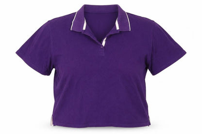 Womens UK Size XL EWM Purple Cropped Polo
