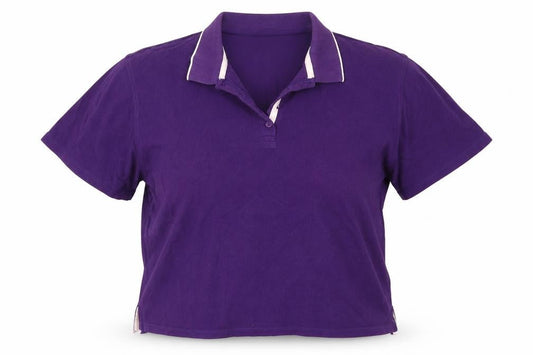 Womens UK Size XL EWM Purple Cropped Polo