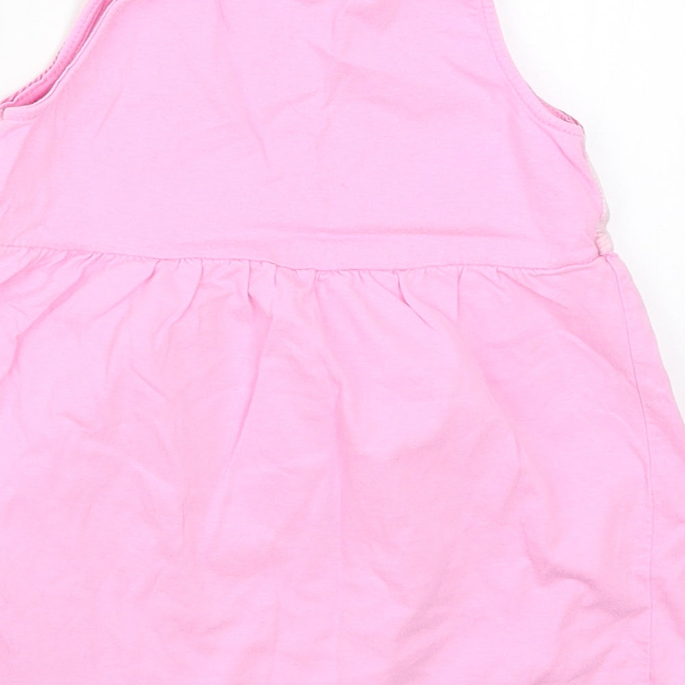Ergee Girls Pink Striped Cotton A-Line  Size 6-9 Months  Round Neck Pullover