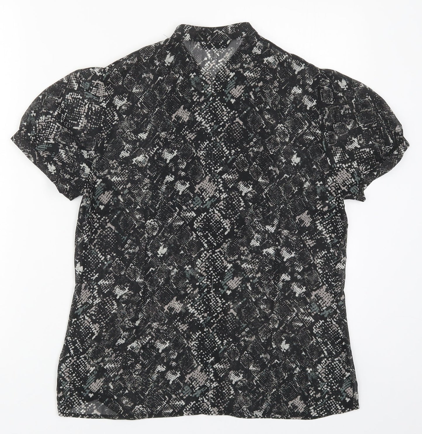 Womens UK Size 12 Marks and Spencer Black Basic Button-Up