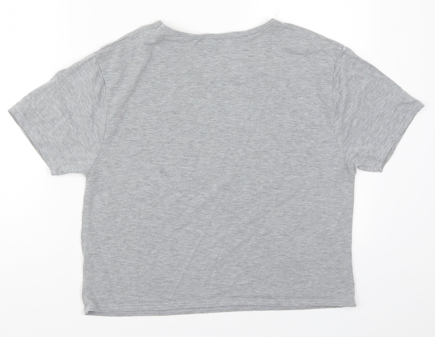 Womens UK Size M PRETTYLITTLETHING Grey Basic T-Shirt