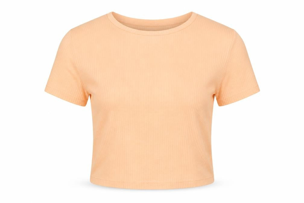 Womens UK Size 6 Primark Orange Basic T-Shirt