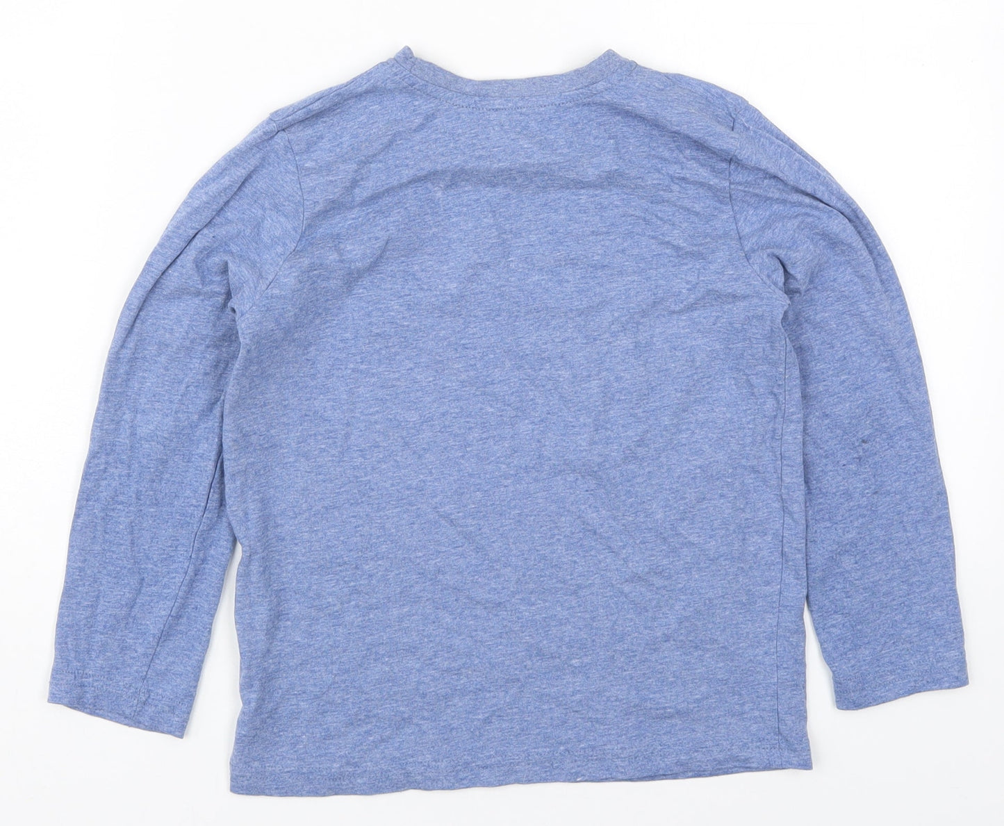 Primark Boys Blue  Cotton Basic T-Shirt Size 7-8 Years Crew Neck Pullover - Little Dude