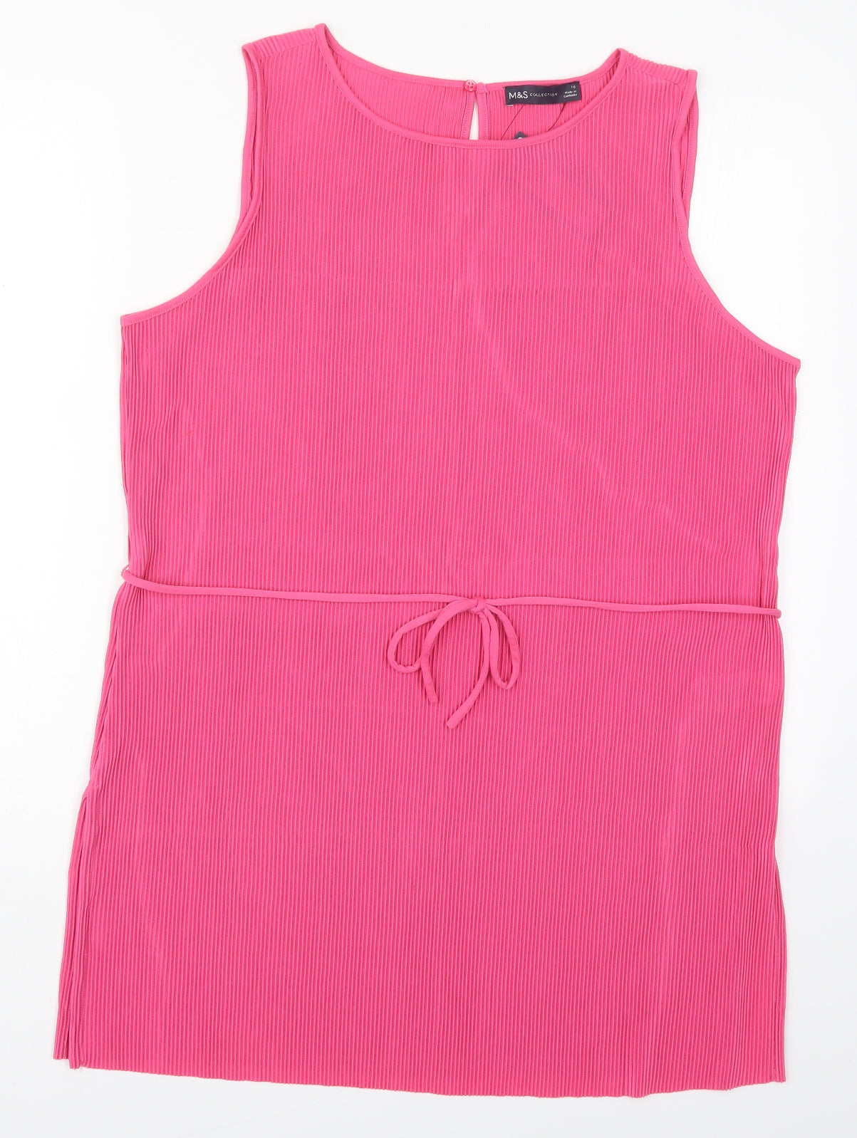 Womens UK Size 16 Marks and Spencer Pink Basic Tank