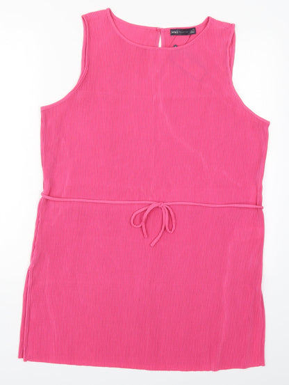 Womens UK Size 16 Marks and Spencer Pink Basic Tank