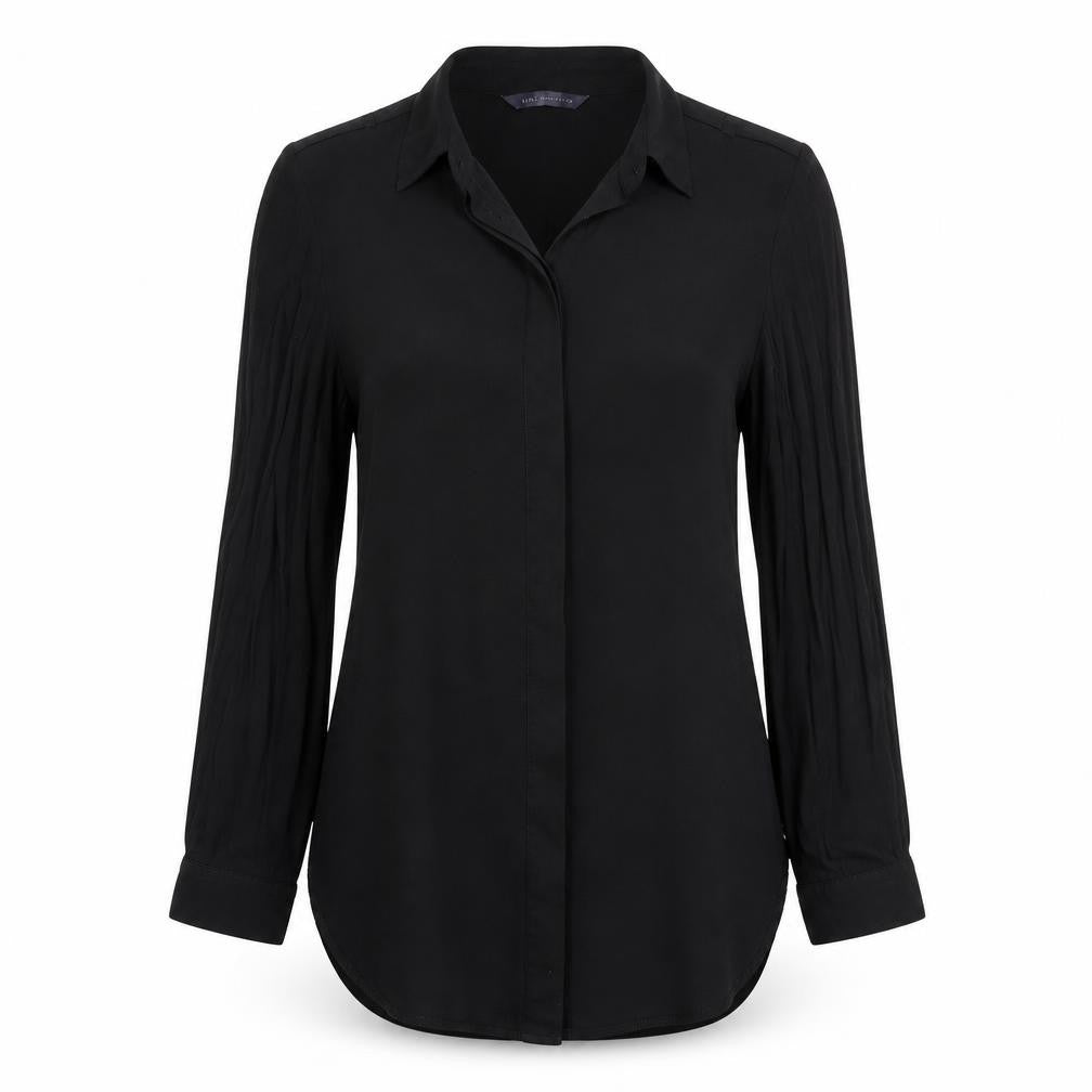 Womens UK Size 8 Marks and Spencer Black Basic Button-Up