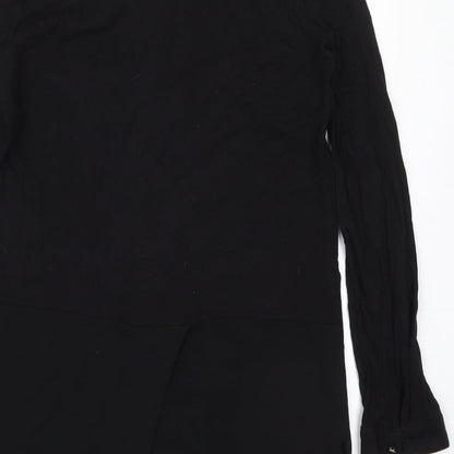 Womens UK Size 8 Marks and Spencer Black Basic Button-Up