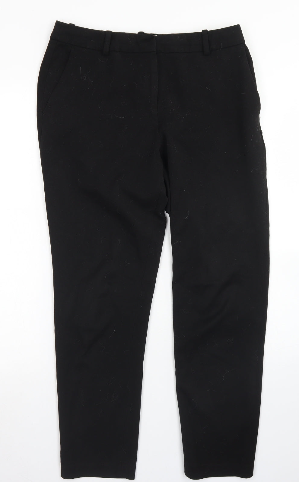 Womens UK Size 10 H&M Regular Fit Dress Pants Black Trousers
