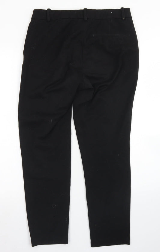 Womens UK Size 10 H&M Regular Fit Dress Pants Black Trousers