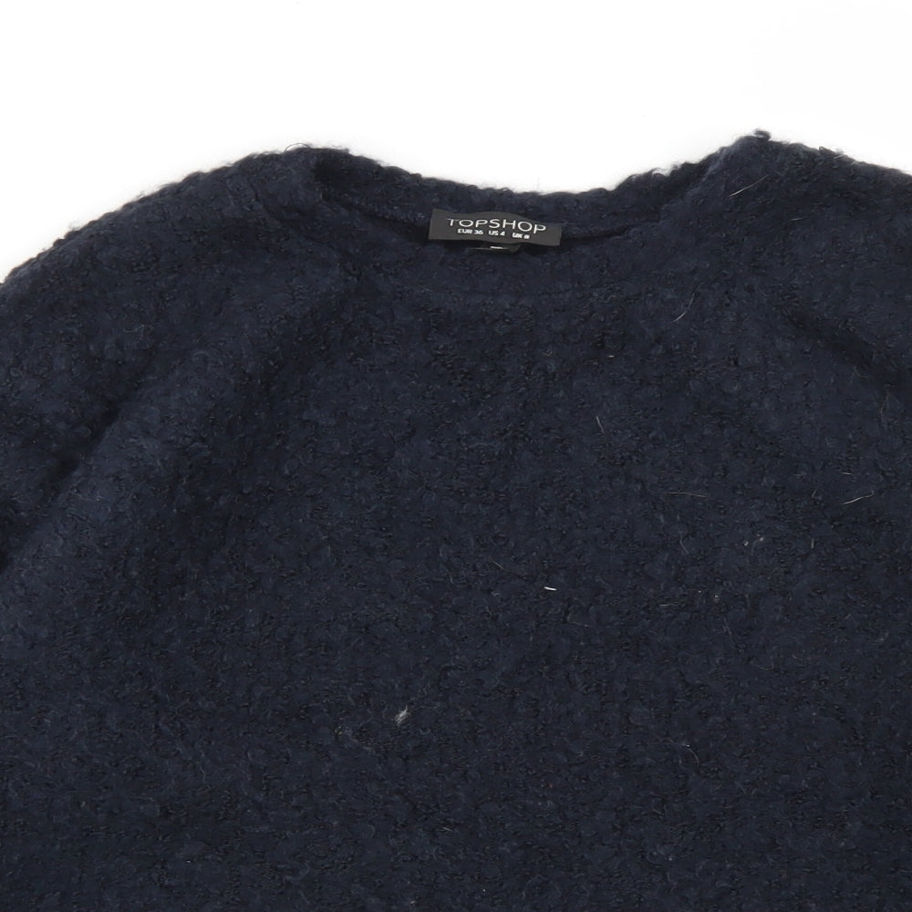 Womens UK Size 8 Topshop Blue Pullover Jumper
