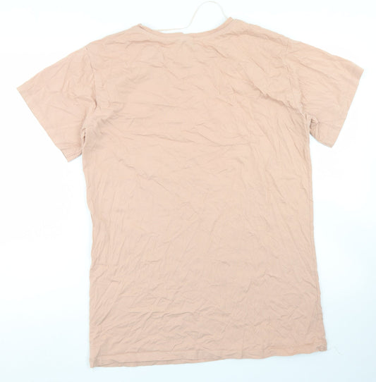 Primark Womens Pink  Cotton Basic T-Shirt Size M Crew Neck