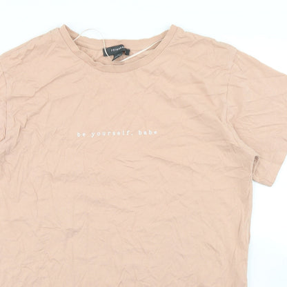 Primark Womens Pink  Cotton Basic T-Shirt Size M Crew Neck