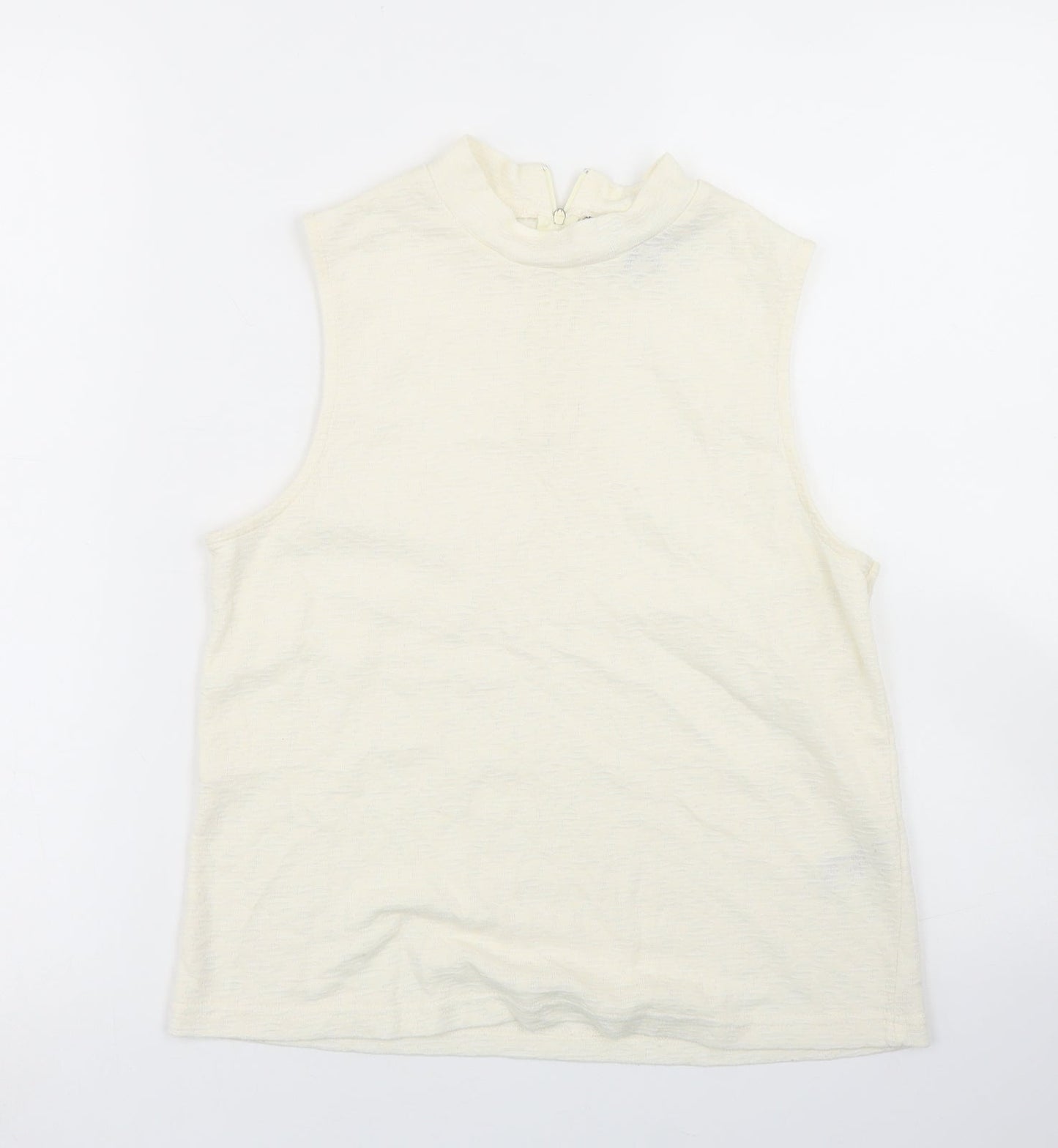 Womens UK Size 10 Topshop Ivory Basic Tank