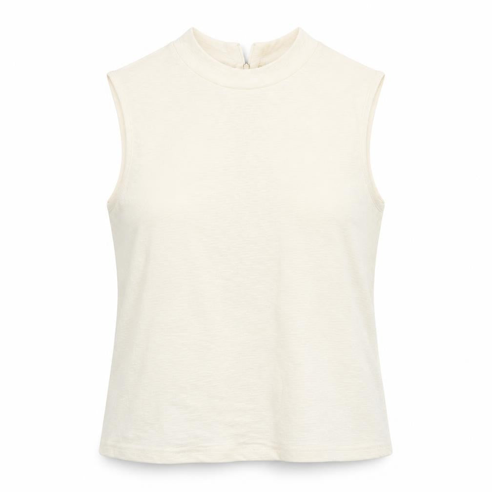 Womens UK Size 10 Topshop Ivory Basic Tank