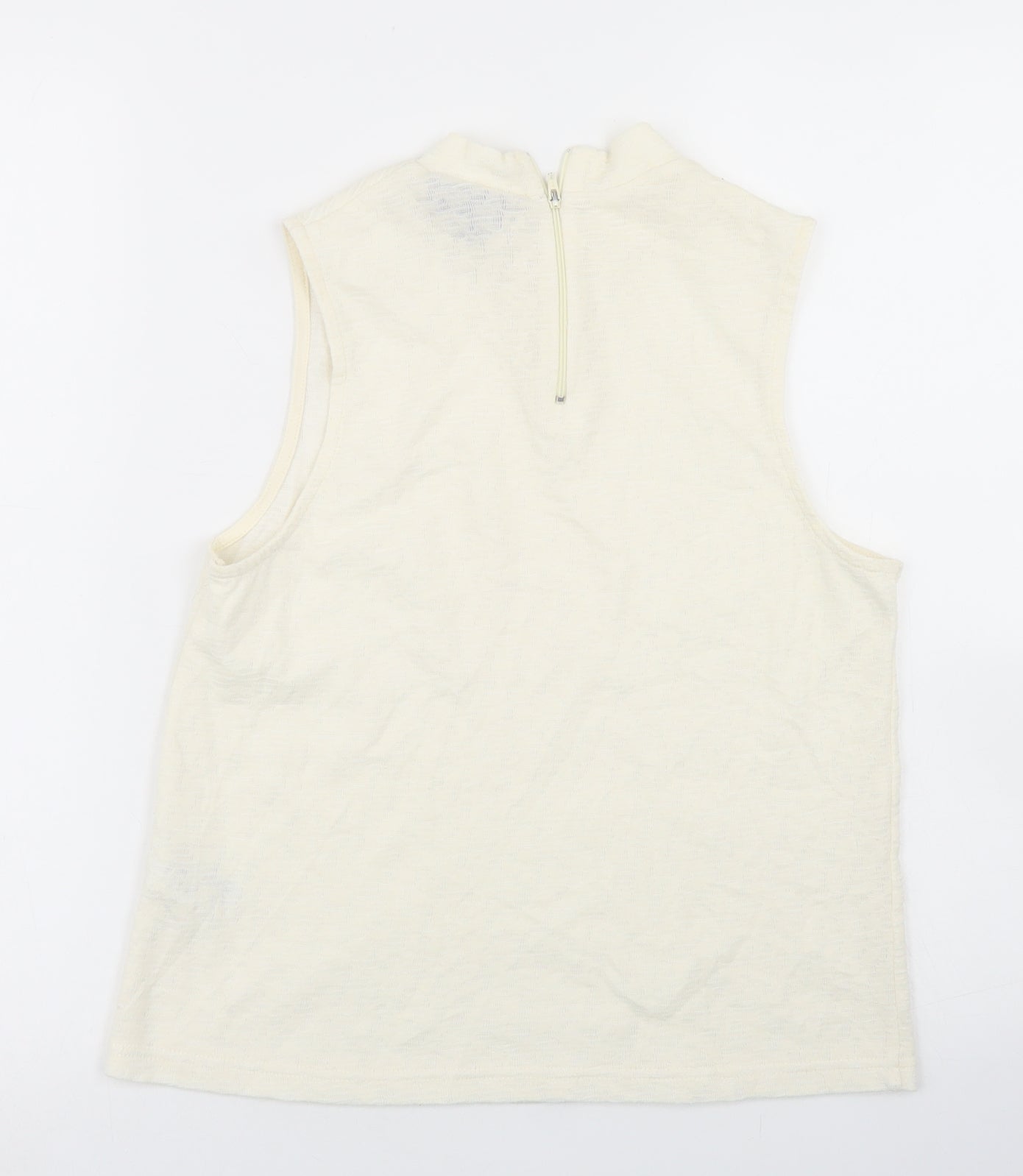 Womens UK Size 10 Topshop Ivory Basic Tank