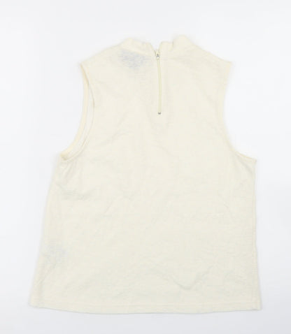 Womens UK Size 10 Topshop Ivory Basic Tank