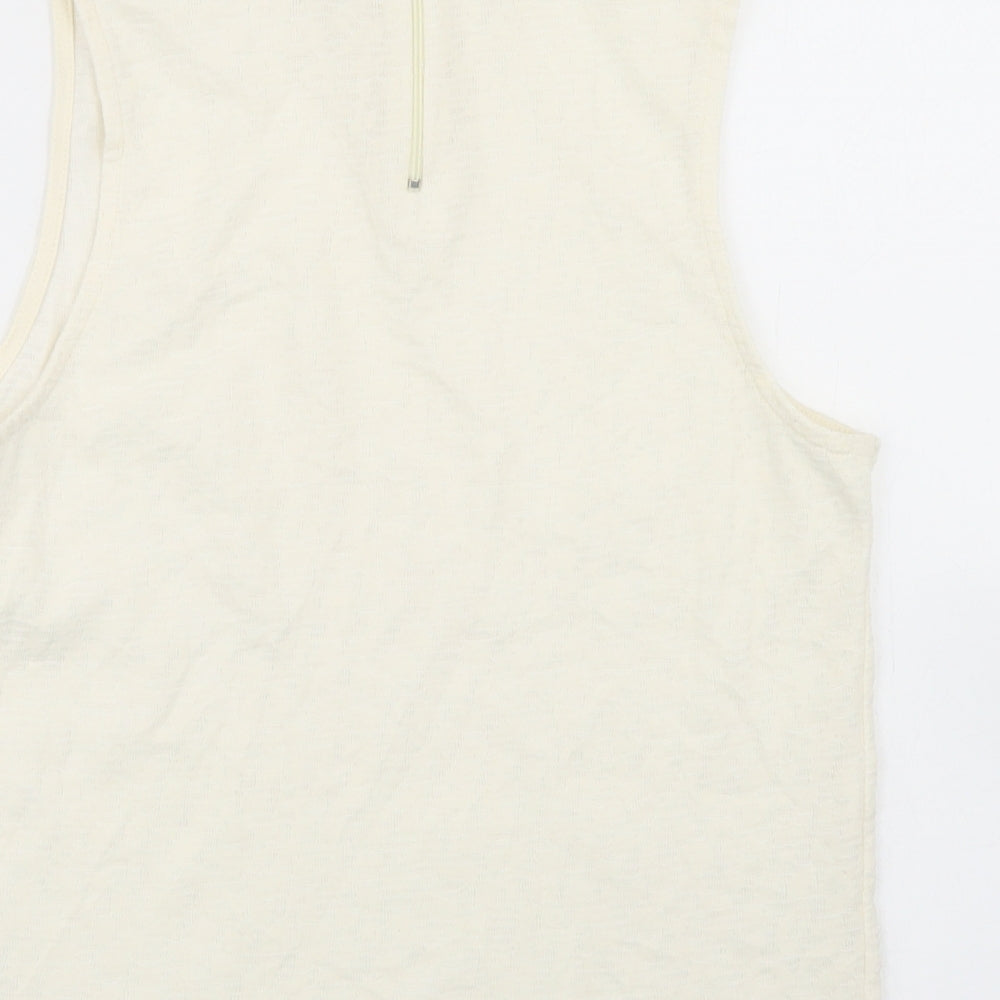 Womens UK Size 10 Topshop Ivory Basic Tank
