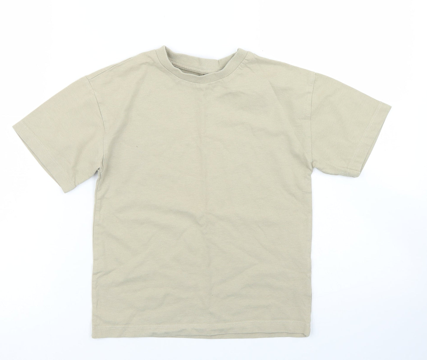 NEXT Girls Brown  Cotton Basic T-Shirt Size 6 Years Crew Neck