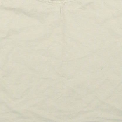NEXT Girls Brown  Cotton Basic T-Shirt Size 6 Years Crew Neck