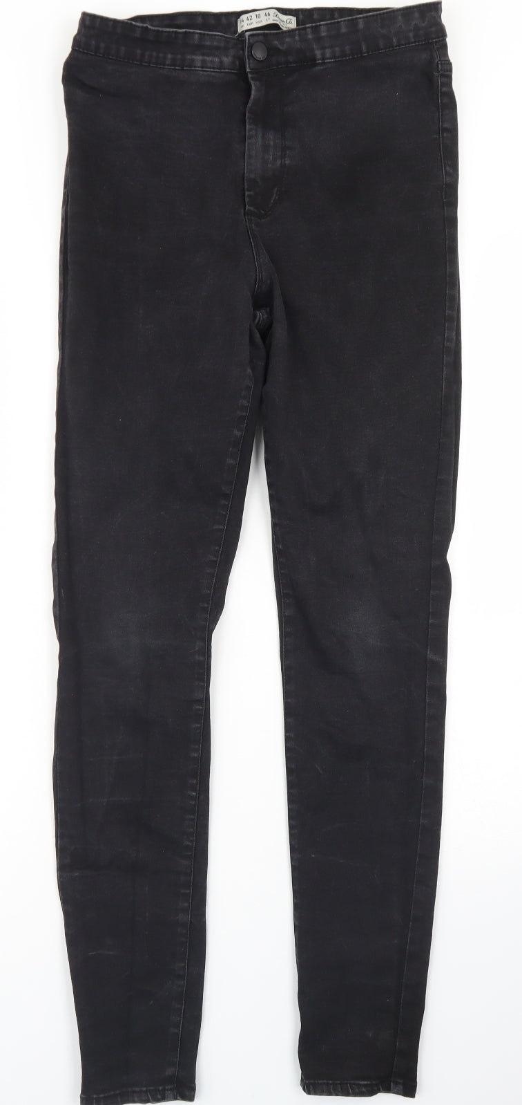 Denim Co Womens Black  Cotton Skinny Jeans Size 14 L28 in Regular Button