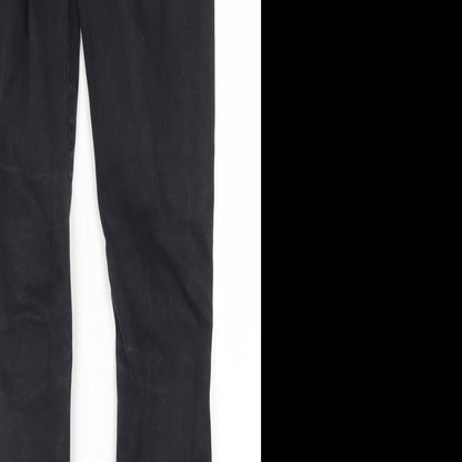 Denim Co Womens Black  Cotton Skinny Jeans Size 14 L28 in Regular Button