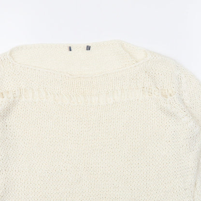 Womens UK Size 4 Preworn Ivory Cape Jumper