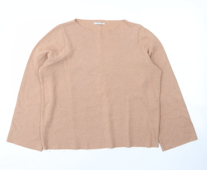 Womens UK Size S Zara Beige Pullover Jumper