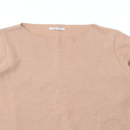 Womens UK Size S Zara Beige Pullover Jumper