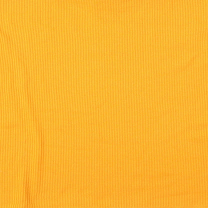 H&M Womens Yellow  Polyester Basic Blouse Size S Mock Neck