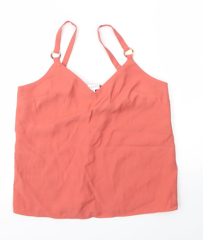 Womens UK Size 8 Topshop Orange Camisole Blouse