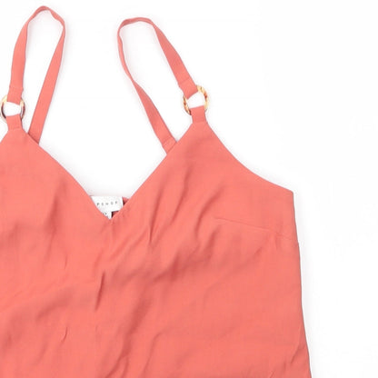Womens UK Size 8 Topshop Orange Camisole Blouse