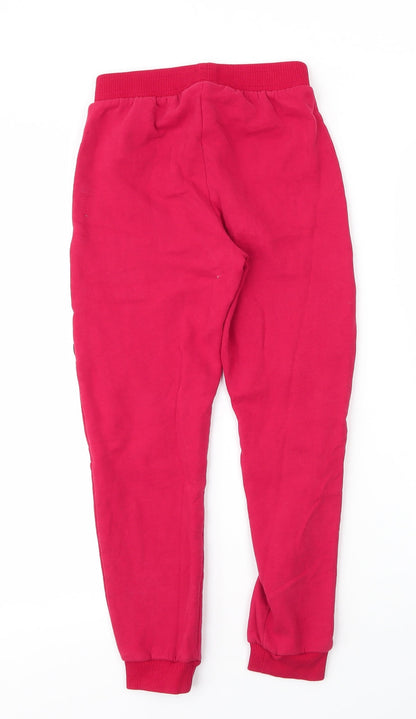 River Island Girls Red  Cotton Sweatpants Trousers Size 9 Months  Regular