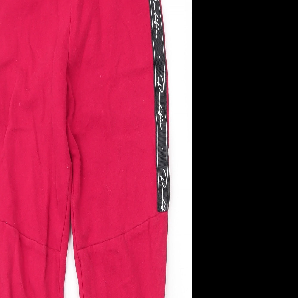 River Island Girls Red  Cotton Sweatpants Trousers Size 9 Months  Regular